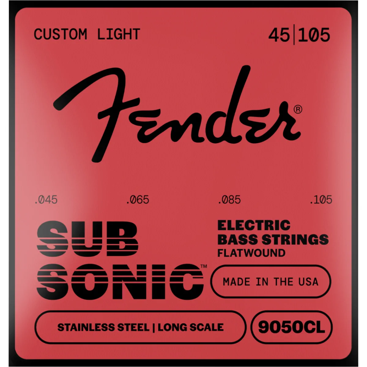 FENDER Fender SubSonic 9050CL Bass Strings Flatwound Stainless Steel Long Scale 45-105