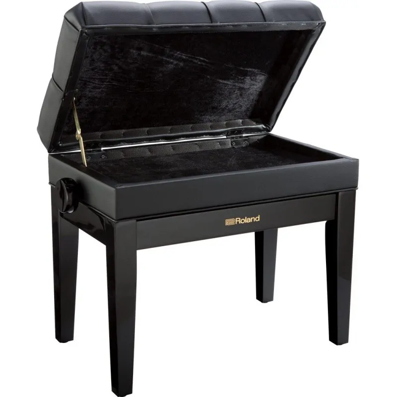 ROLAND Roland RPB-500PE ława do pianina czarny połysk regulowana ze schowkiem - zdjecie 2