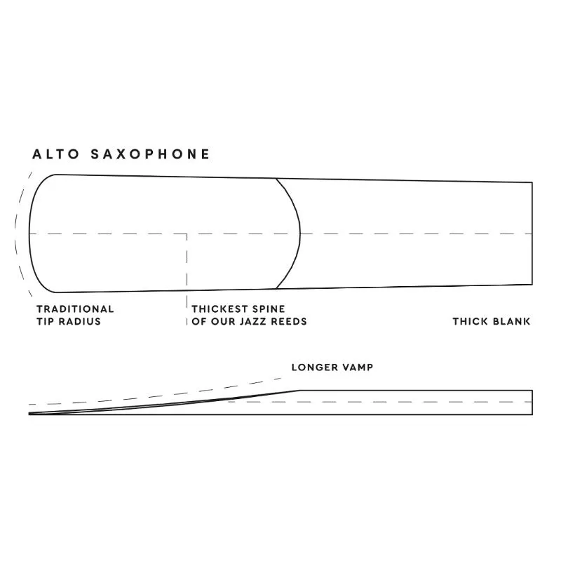 D'ADDARIO D'Addario Organic Select Jazz Unfiled 3M stroik do saksofonu altowego - zdjecie 6