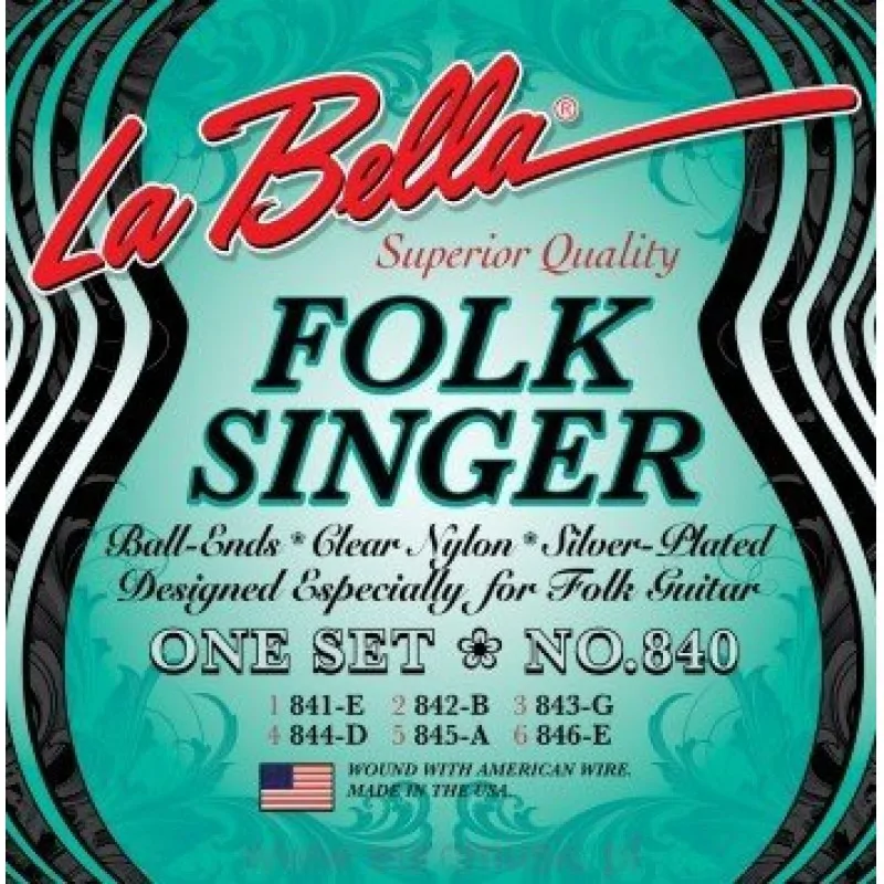 LA BELLA La Bella 840 Folk Singer struny do git. klasycznej