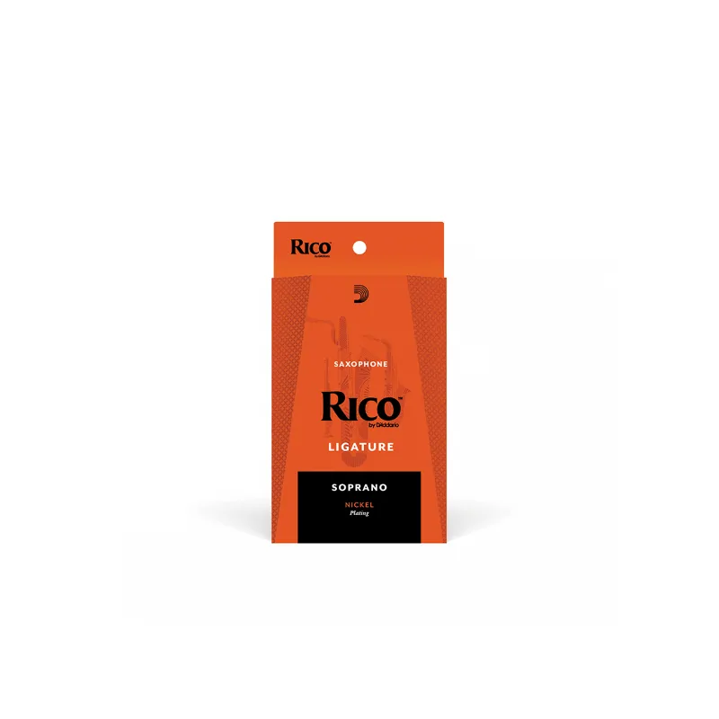 D'ADDARIO D'Addario Rico Ligature & Cap Soprano Saxophone Nickel ligatura saksofonu sopranowego kapturek niklowana - zdjecie 3