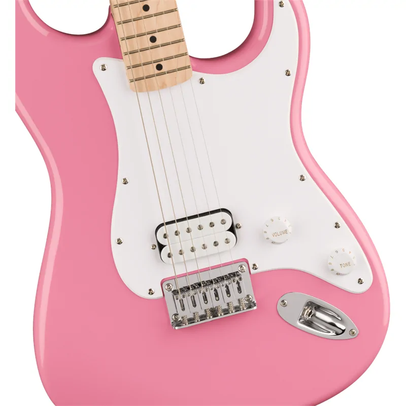 Squier Squier Sonic Stratocaster HT H Maple Fingerboard White Pickguard Flash Pink - zdjecie 3
