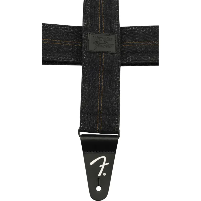 FENDER Fender x Wrangler Denim Strap Washed Black Stitch - zdjecie 5
