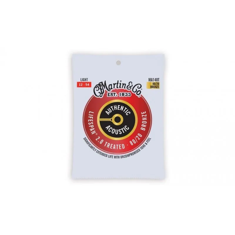 MARTIN Martin MA140T Treated Light struny do gitary akustycznej 12-54