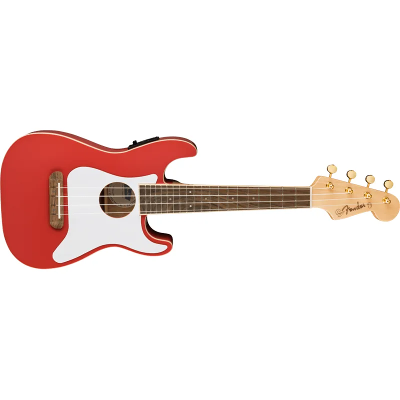 FENDER Fender Fullerton Strat Uke Fiesta Red - zdjecie 3