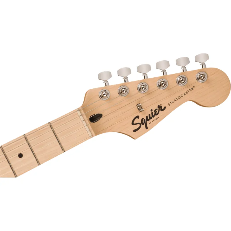 Squier Squier Sonic Stratocaster HSS Maple Fingerboard White Pickguard Tahitian Coral - zdjecie 4