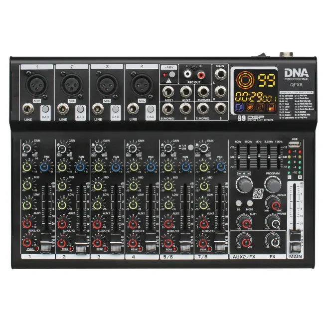 DNA DNA QFX8 analogowy mikser dźwięku 8 kanałów