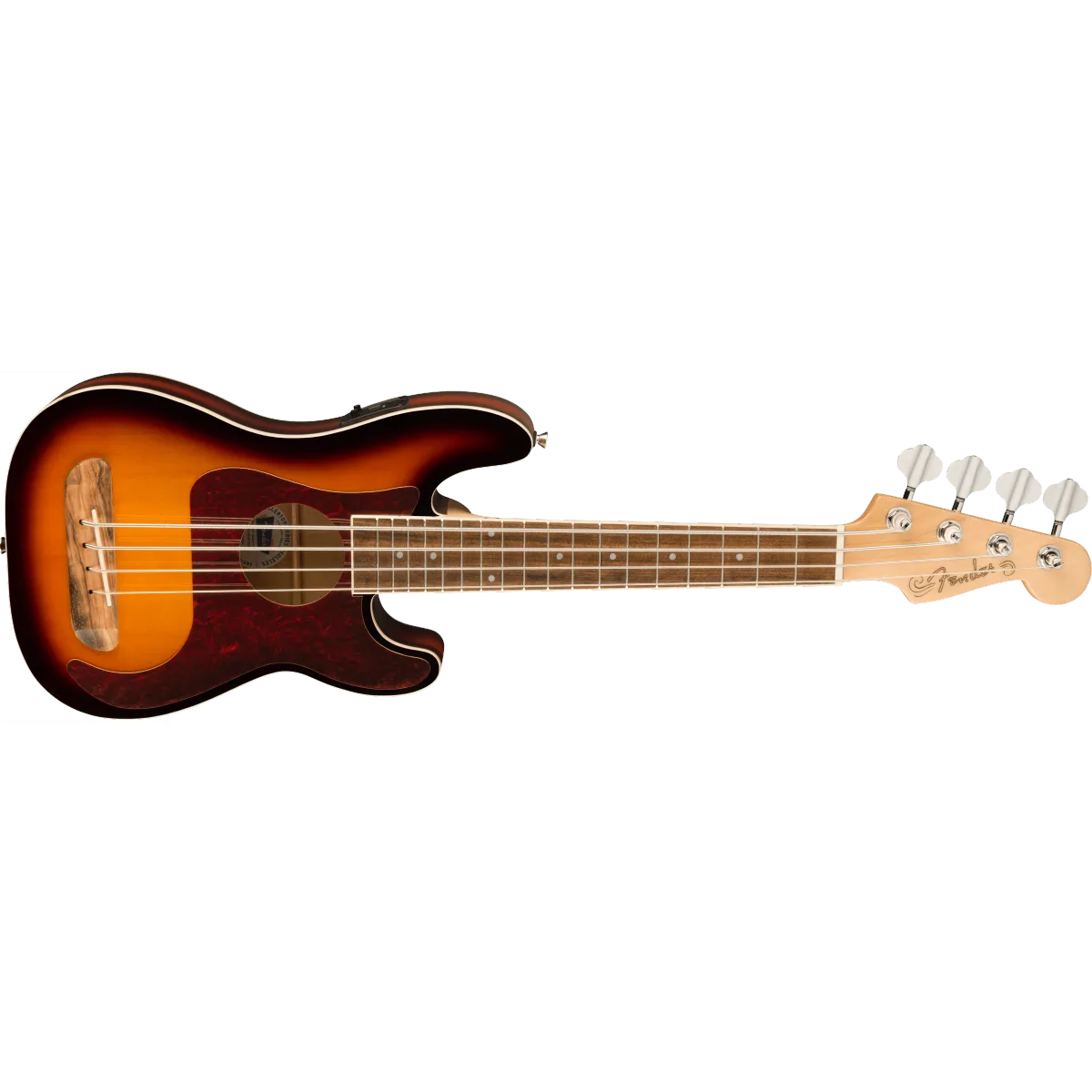 FENDER Fender Fullerton Precision Bass Uke Walnut Fingerboard Tortoiseshell Pickguard 3-Color Sunburst - zdjecie 3