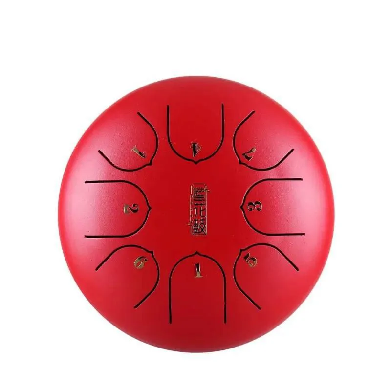 Hluru Hluru Tongue drum lotus 6" 8 ton  TC8-6-Red