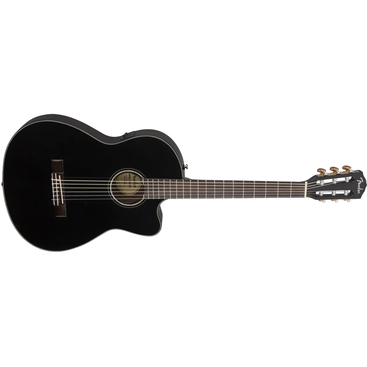 FENDER Fender CN-140SCE Nylon Thinline Walnut Fingerboard Black w/case - zdjecie 3