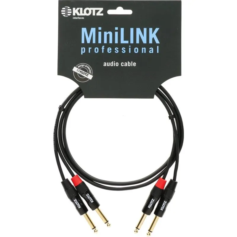 Klotz Klotz KT-JJ150 Twin Kable Czarny 1,5m 2xJack-2xJac - zdjecie 3