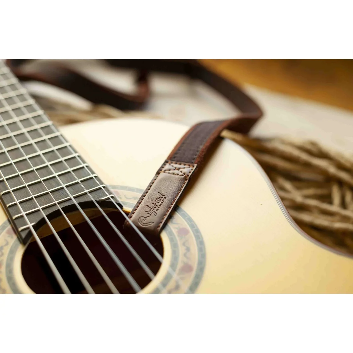 RightOn! Straps RightOn! Classical Hook Brown pas do gitary klasycznej - zdjecie 3
