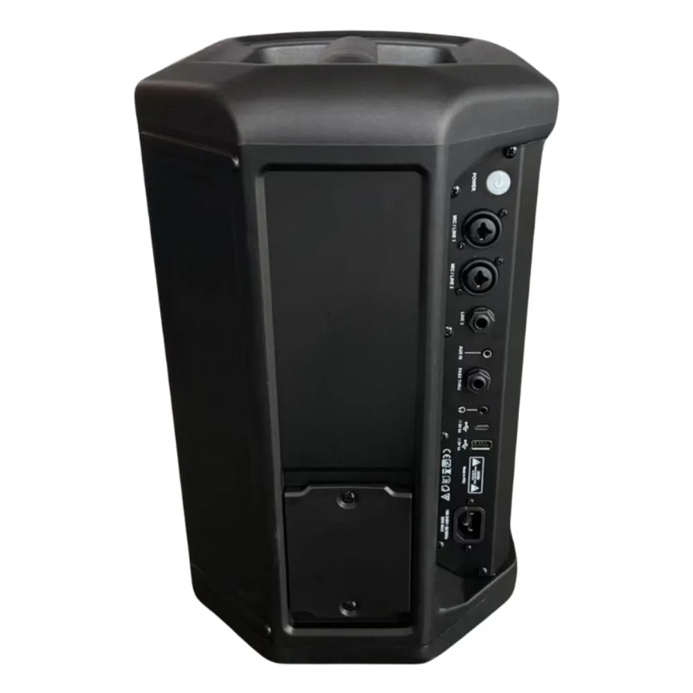 V-TONE V-TONE OrionX 8 ACCU akumulatorowa kolumna aktywna czarna 8" Bluetooth AUX Phantom 80W RMS 6000 mAh - zdjecie 5