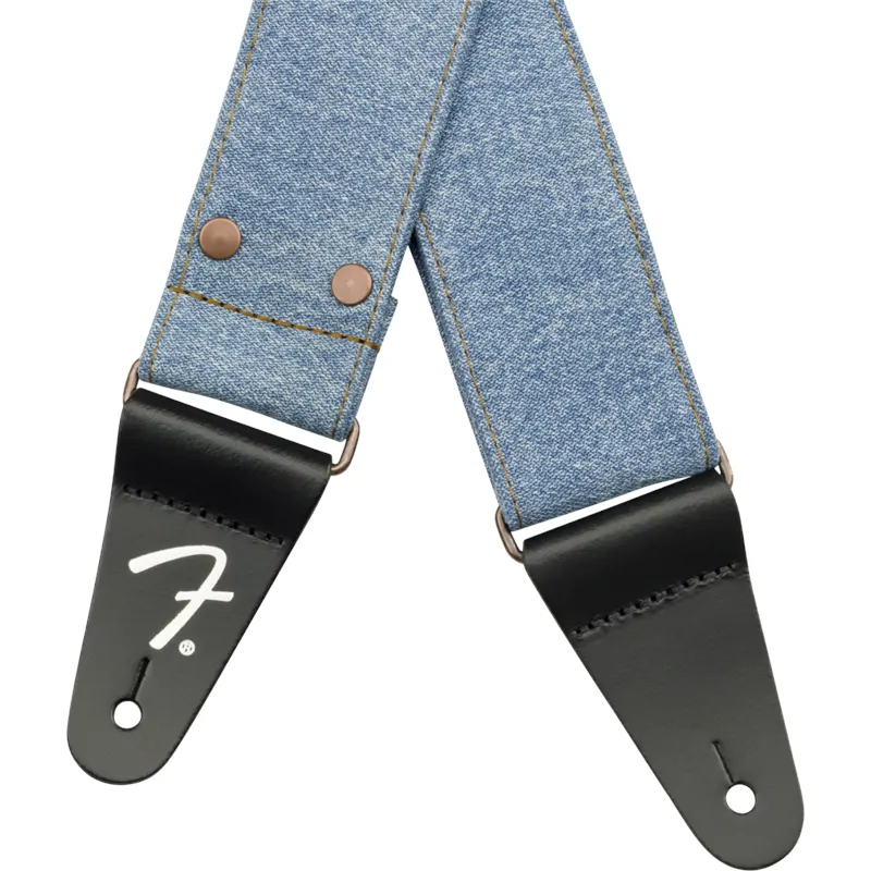 FENDER Fender x Wrangler Riveted Denim Strap Light Indigo - zdjecie 3