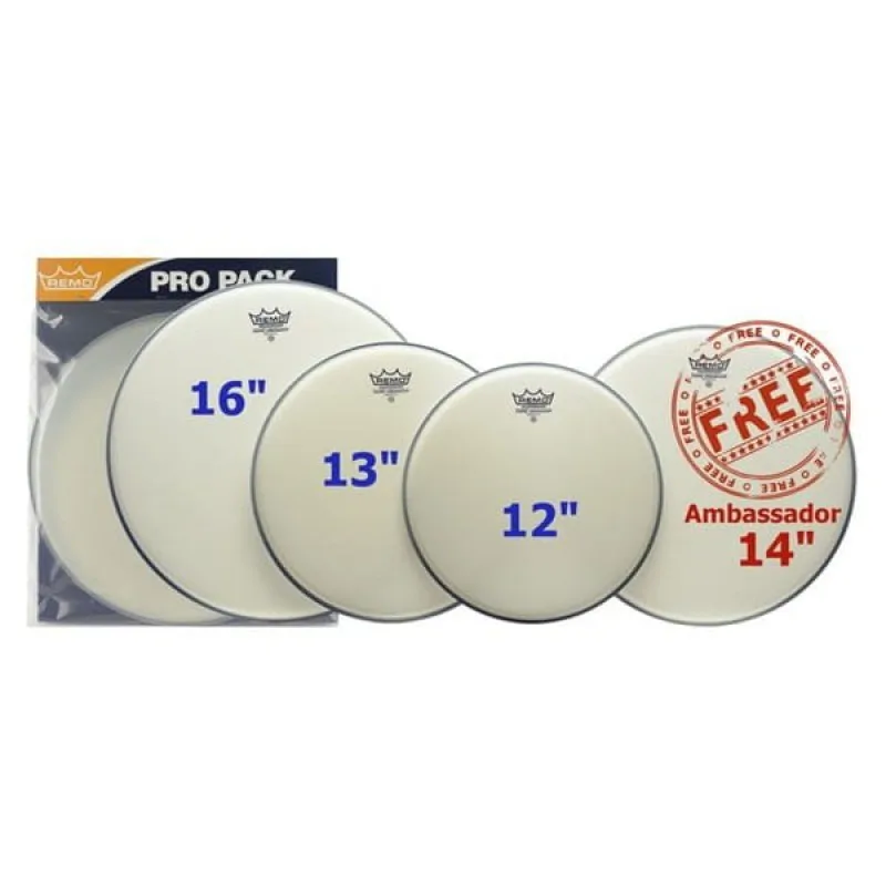 REMO Remo PP-0112-BA-GW Ambassador Pack 12,13,16,14 coated