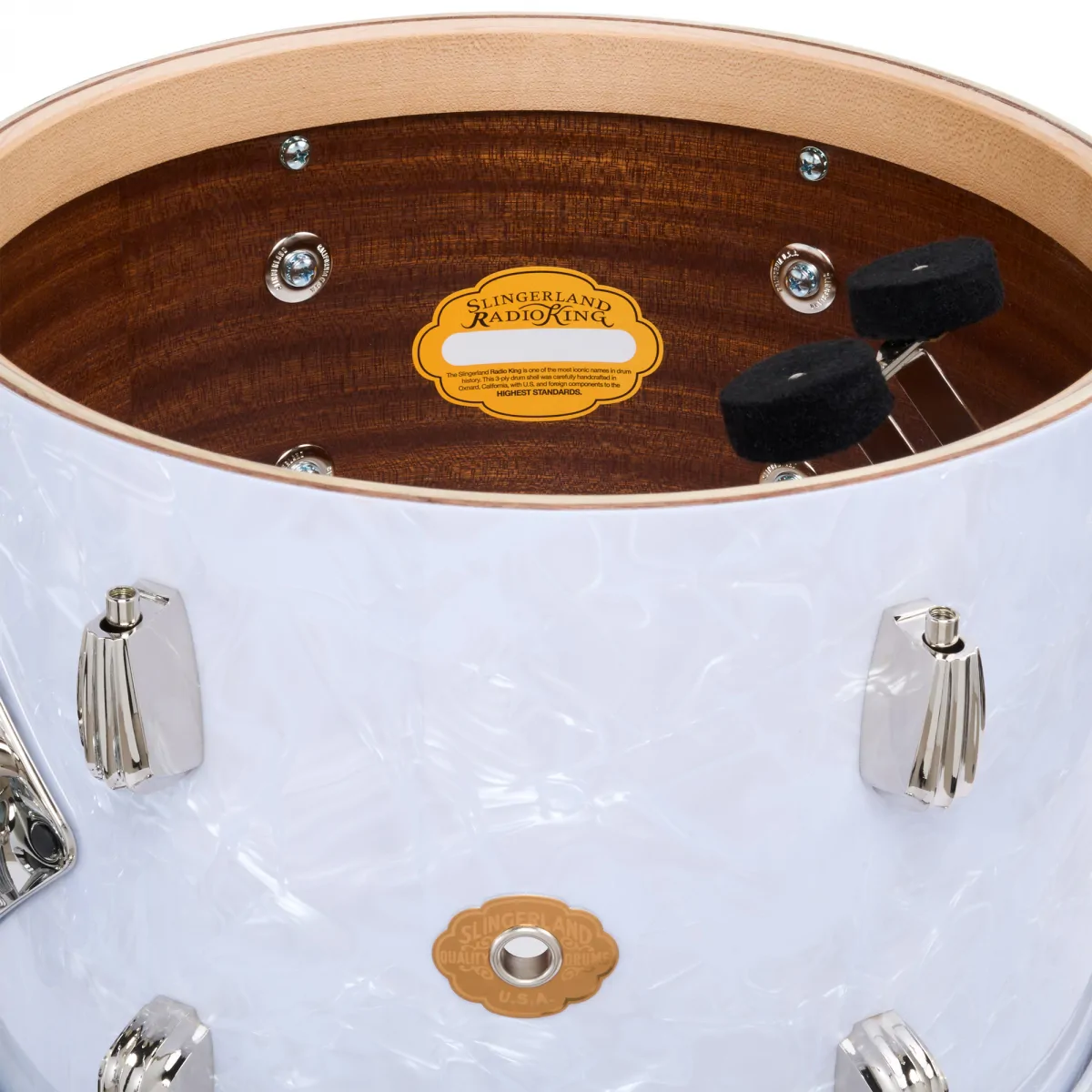 Slingerland Drums Company Slingerland Radio King 18,12,14 White Marine Pearl perkusja shell - zdjecie 4