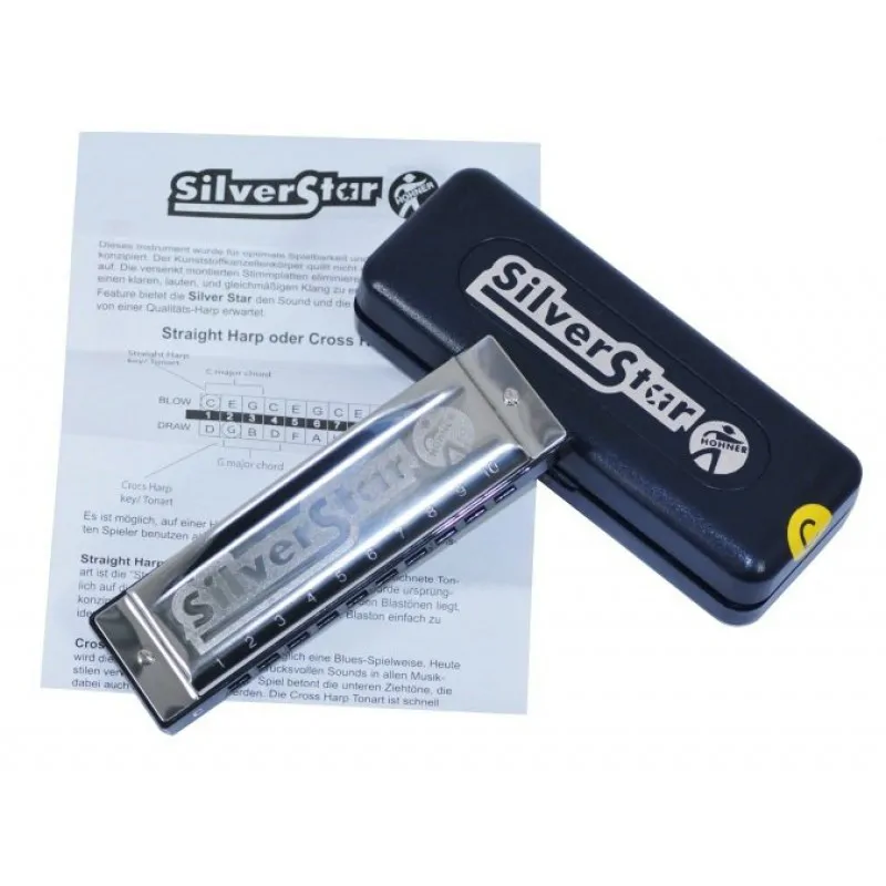 HOHNER Harmonijka ustna Hohner Silver Star - tonacja Bb - zdjecie 4