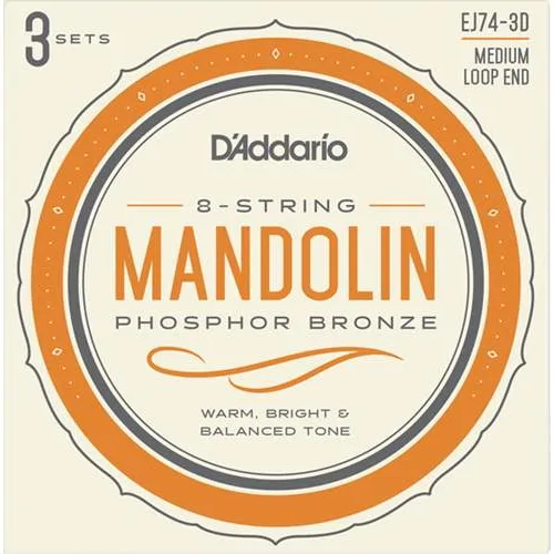 D'ADDARIO D'Addario EJ74-3D 3pack 3-pak struny mandolina