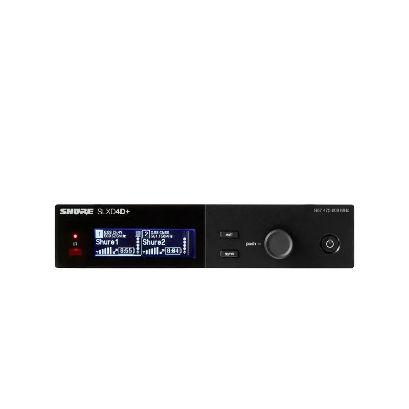SHURE Shure SLXD4D+E=-G65 - Odbiornik podwójny cyfrowy (470-606 MHz) - zdjecie 3