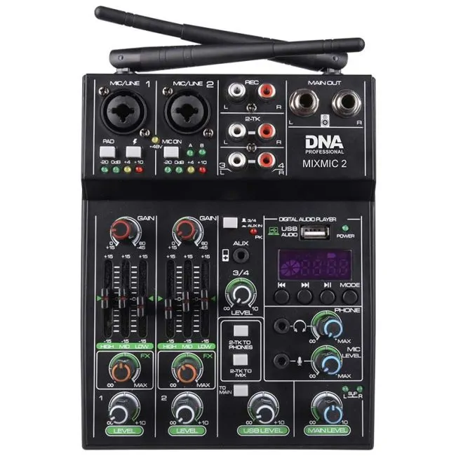 DNA DNA MIXMIC 2 mikser audio USB Bluetooth + mikrofony bezprzewodowe zestaw - zdjecie 5