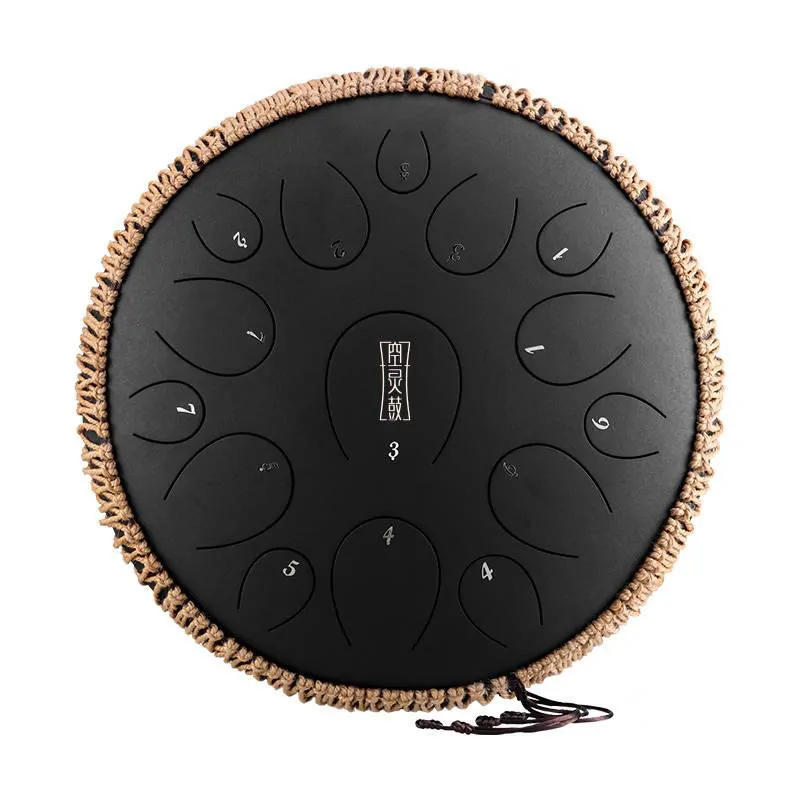 Hluru Hluru Round tongue drum 14 15 ton TY15-14-InkBlack