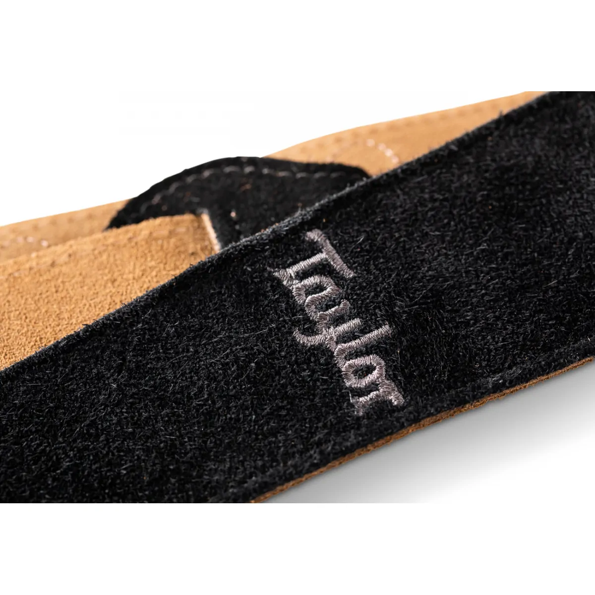 Taylor Guitars Taylor Embroidered Suede Black 2,5" Pas do gitary - zdjecie 2
