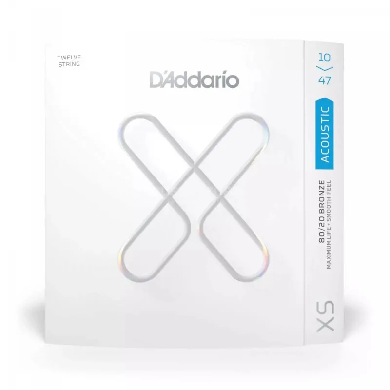 D'ADDARIO D'Addario XSABR1047-12 80/20 Bronze 10-47 struny akustyczne 12-strunowe