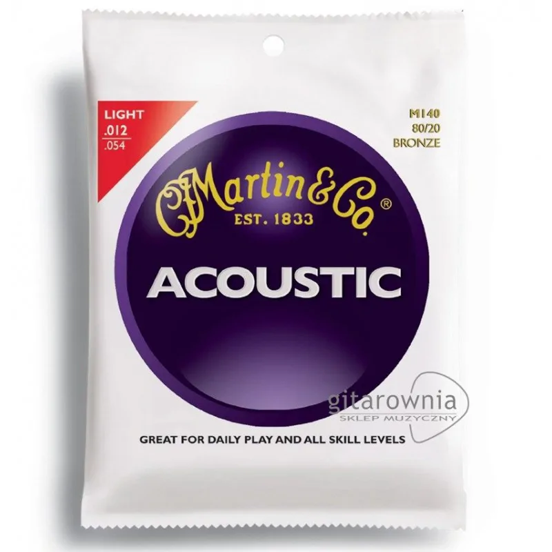 MARTIN Martin M140 Light struny do gitary akustycznej 12-54