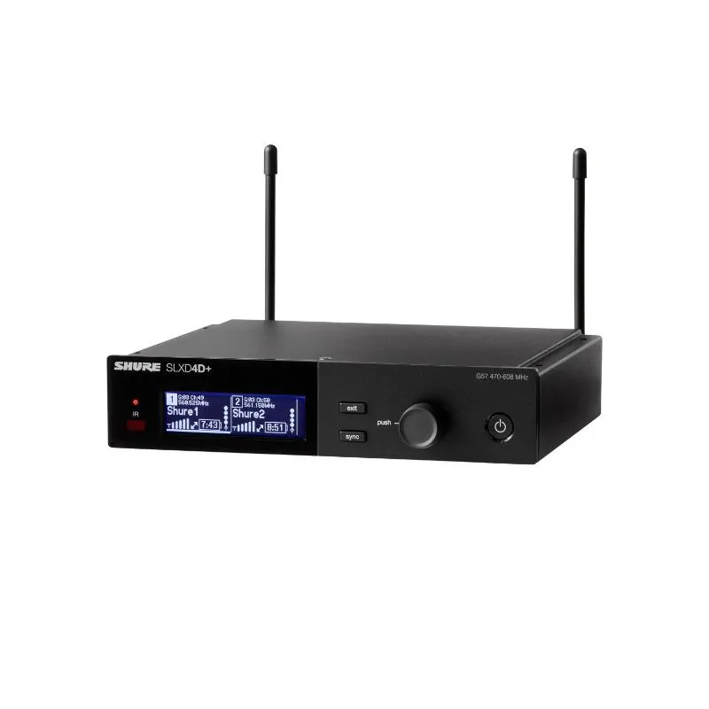 SHURE Shure SLXD4D+E=-G65 - Odbiornik podwójny cyfrowy (470-606 MHz) - zdjecie 4