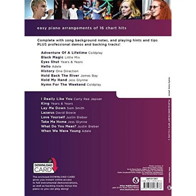 Wise Publications Wise Publications Really Easy Piano Playalong: Chart Hits Volume 2 - zdjecie 2