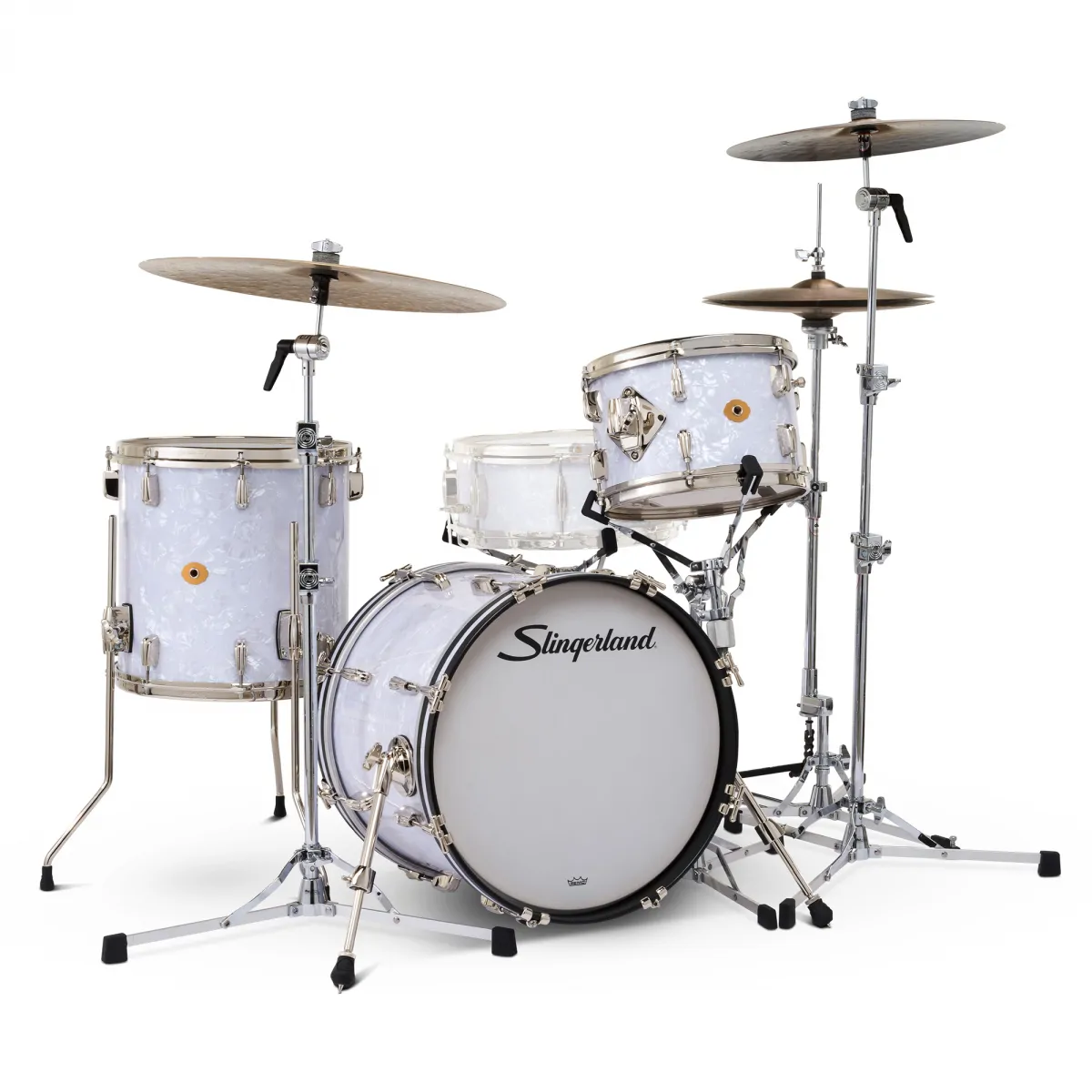 Slingerland Drums Company Slingerland Radio King 18,12,14 White Marine Pearl perkusja shell