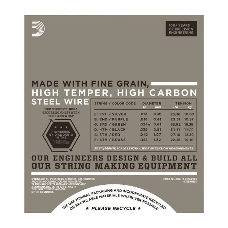 D'ADDARIO D'Addario EHR350 - Half Rounds 12-52 - zdjecie 2