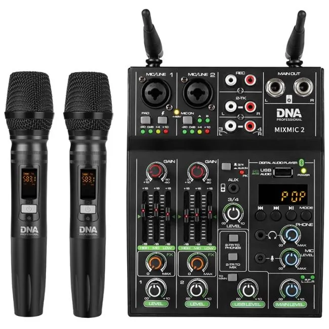DNA DNA MIXMIC 2 mikser audio USB Bluetooth + mikrofony bezprzewodowe zestaw - zdjecie 2
