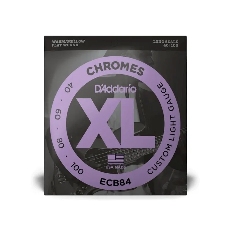 D'ADDARIO D'Addario ECB84 Chrome 40-100 struny do gitary basowej