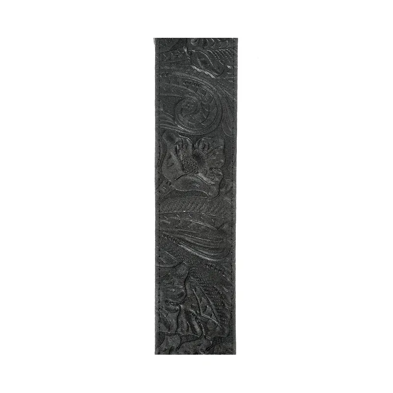 D'ADDARIO D'Addario 25LE00 Embossed Leather Black - zdjecie 2