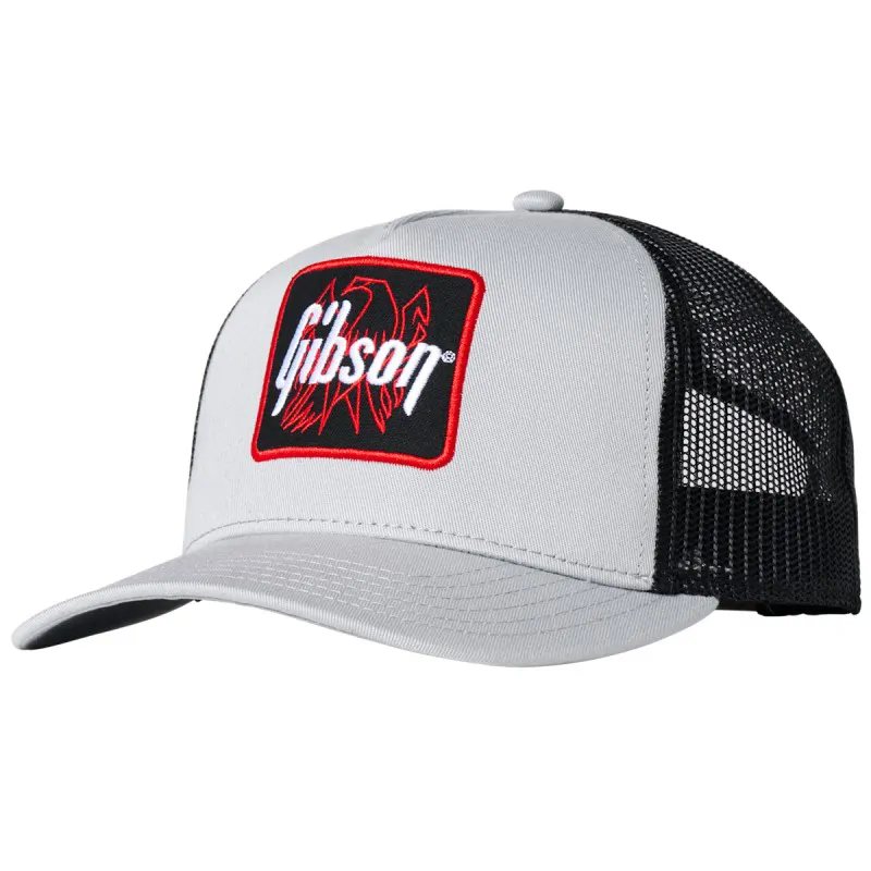 Gibson Gibson Firebird Patch Trucker Gray/Black Czapka