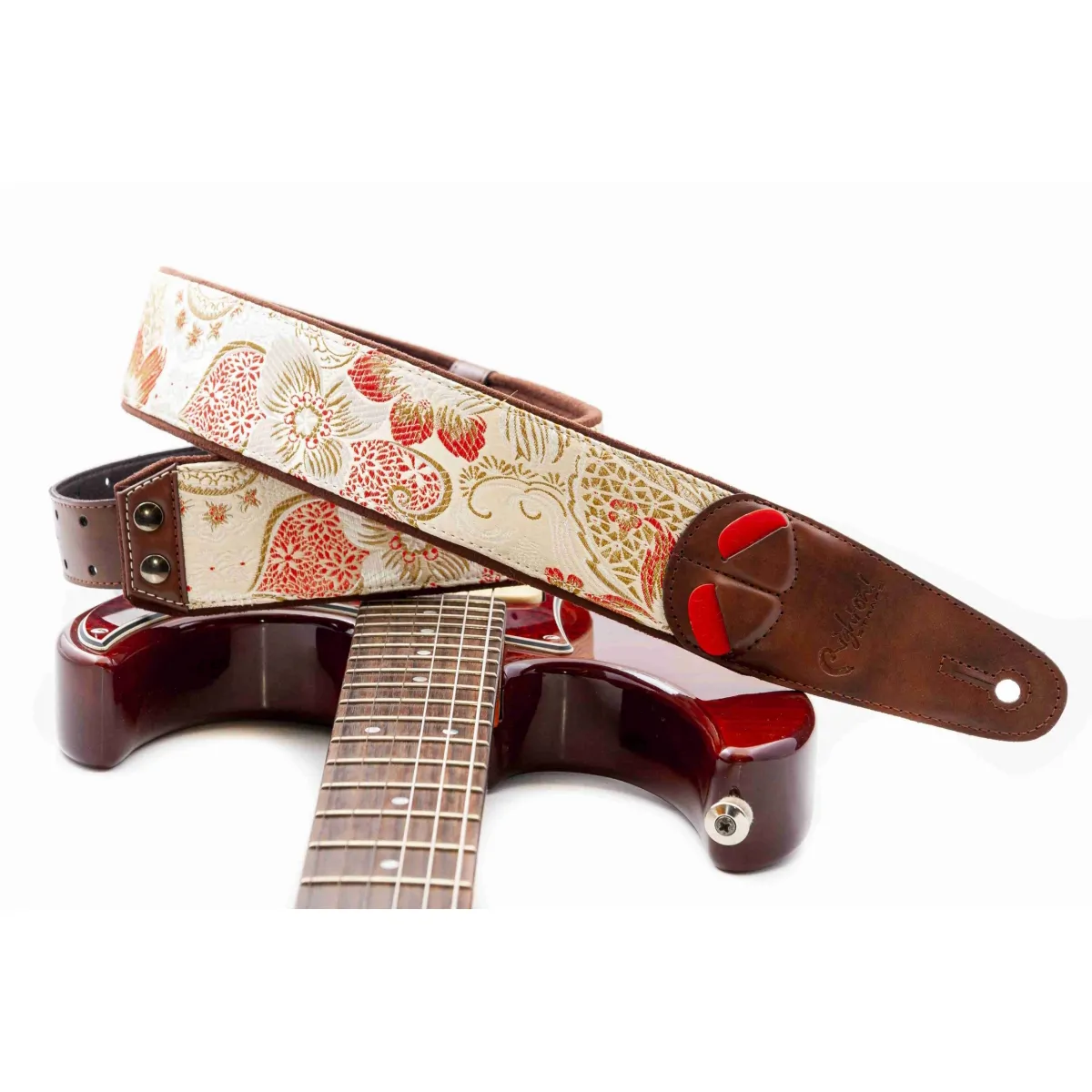 RightOn! Straps RightOn! Hokkaido Beige Mojo Pas do gitary - zdjecie 2