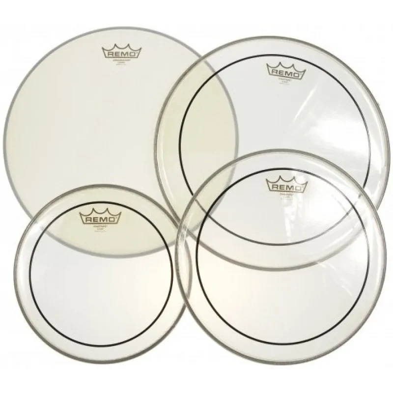 REMO Remo Pinstripe 12, 13, 16, 14 clear zestaw PACK