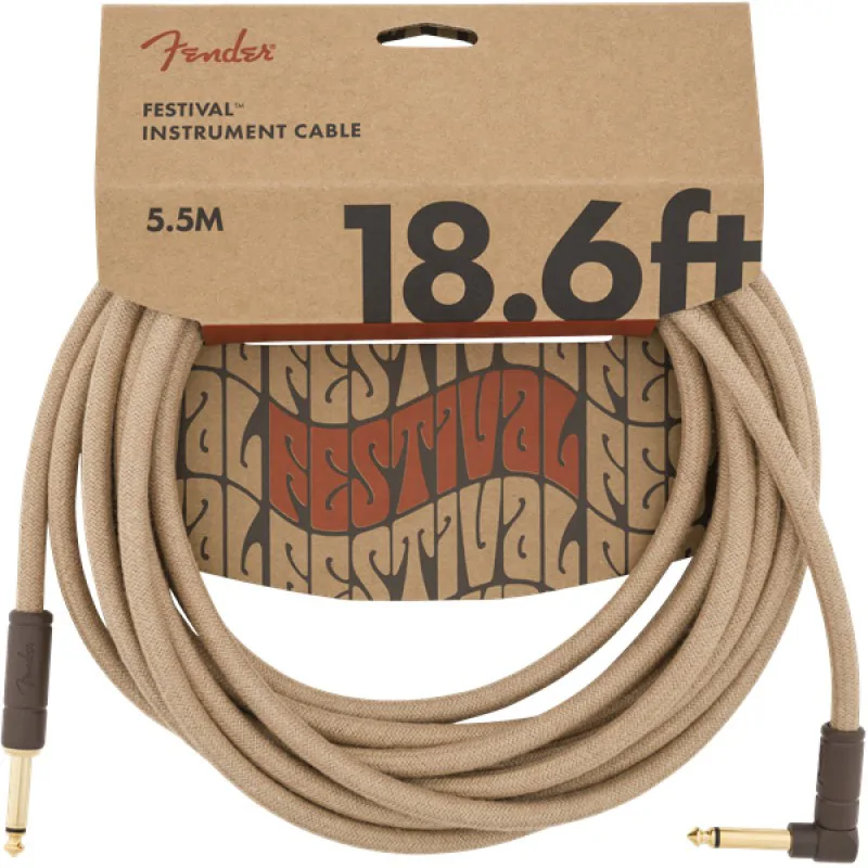 FENDER Fender Festival 099-0918-021 Pure Hemp Natural 18,6' / 5,5m kabel instrumentalny