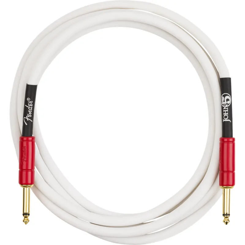 FENDER Fender John 5 Instrument Cable White and Red 10' - zdjecie 2
