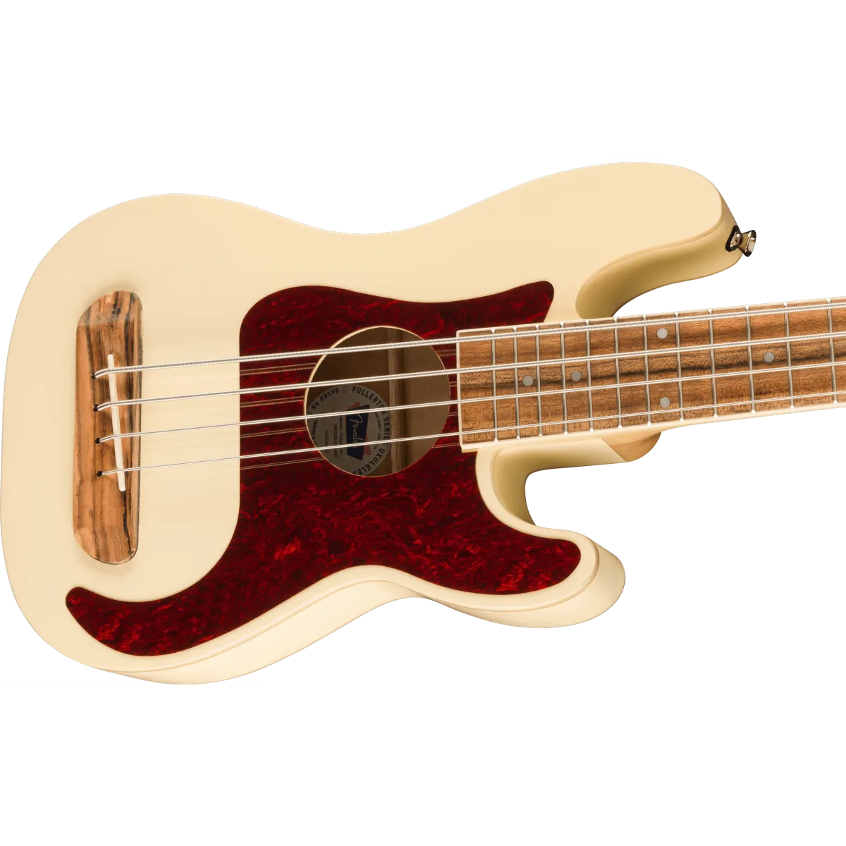FENDER Fender Fullerton Precision Bass Uke Walnut Fingerboard Tortoiseshell Pickguard Olympic White - zdjecie 4