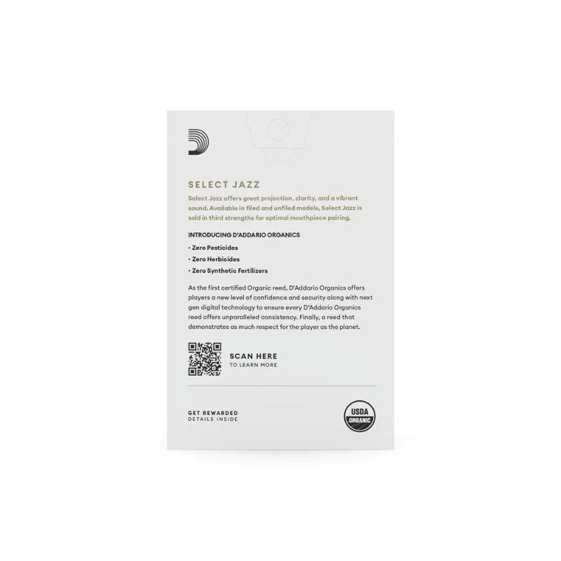 D'ADDARIO D'Addario Organic Select Jazz Filed 2S stroik do saksofonu altowego - zdjecie 2