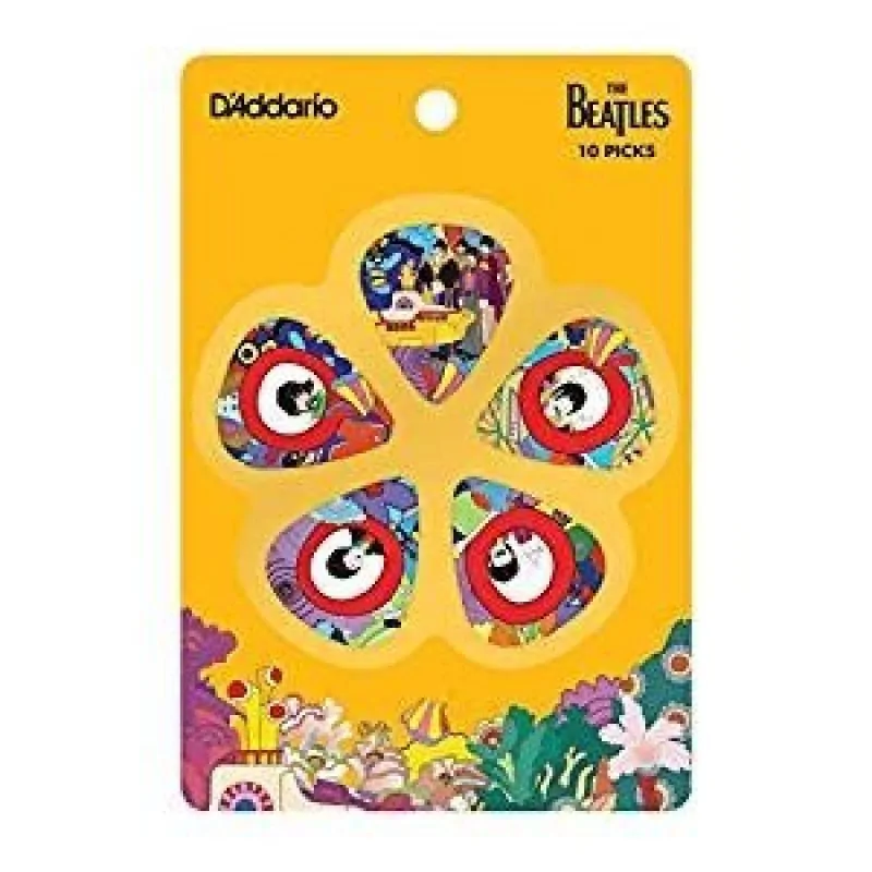 D'ADDARIO D'Addario 1CWH6-10B7 Beatles Yellow Submarine zestaw 10 kostek Thin