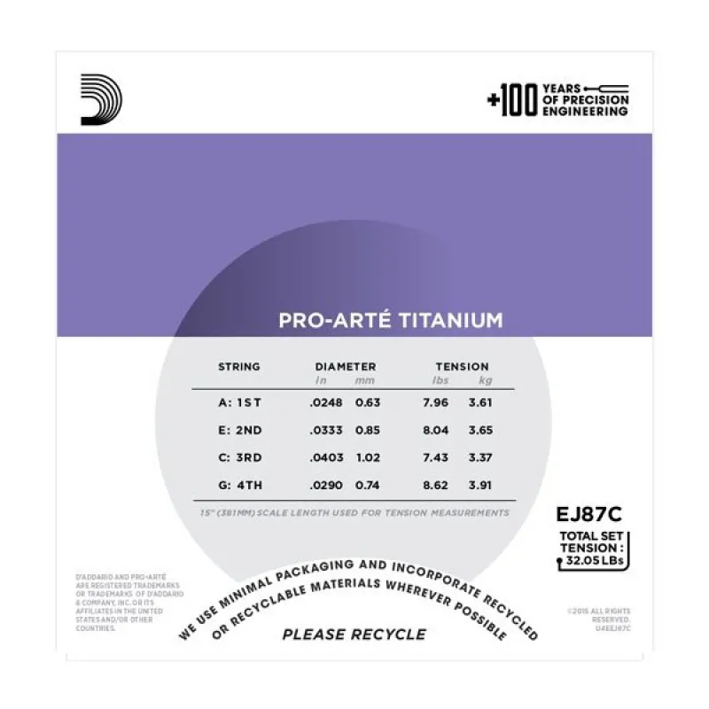 D'ADDARIO D'Addario EJ87C struny do ukulele - zdjecie 2