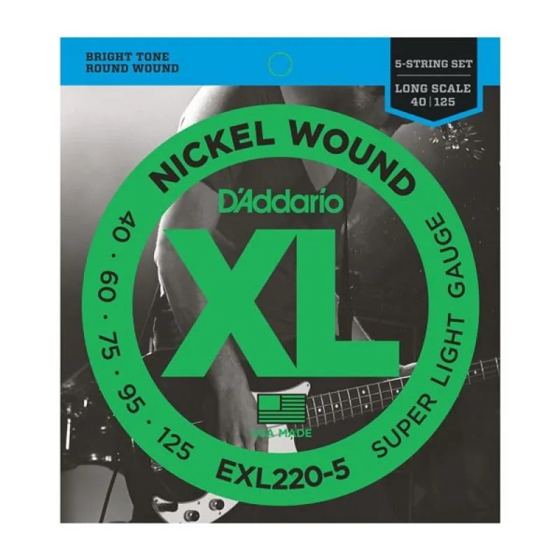 D'ADDARIO D'Addario EXL220-5 - XL Nickel 5-String 40-125