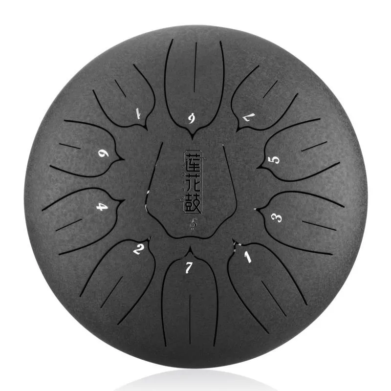 Hluru Hluru THL11-12-Charcoal Lotus tongue drum 12 11