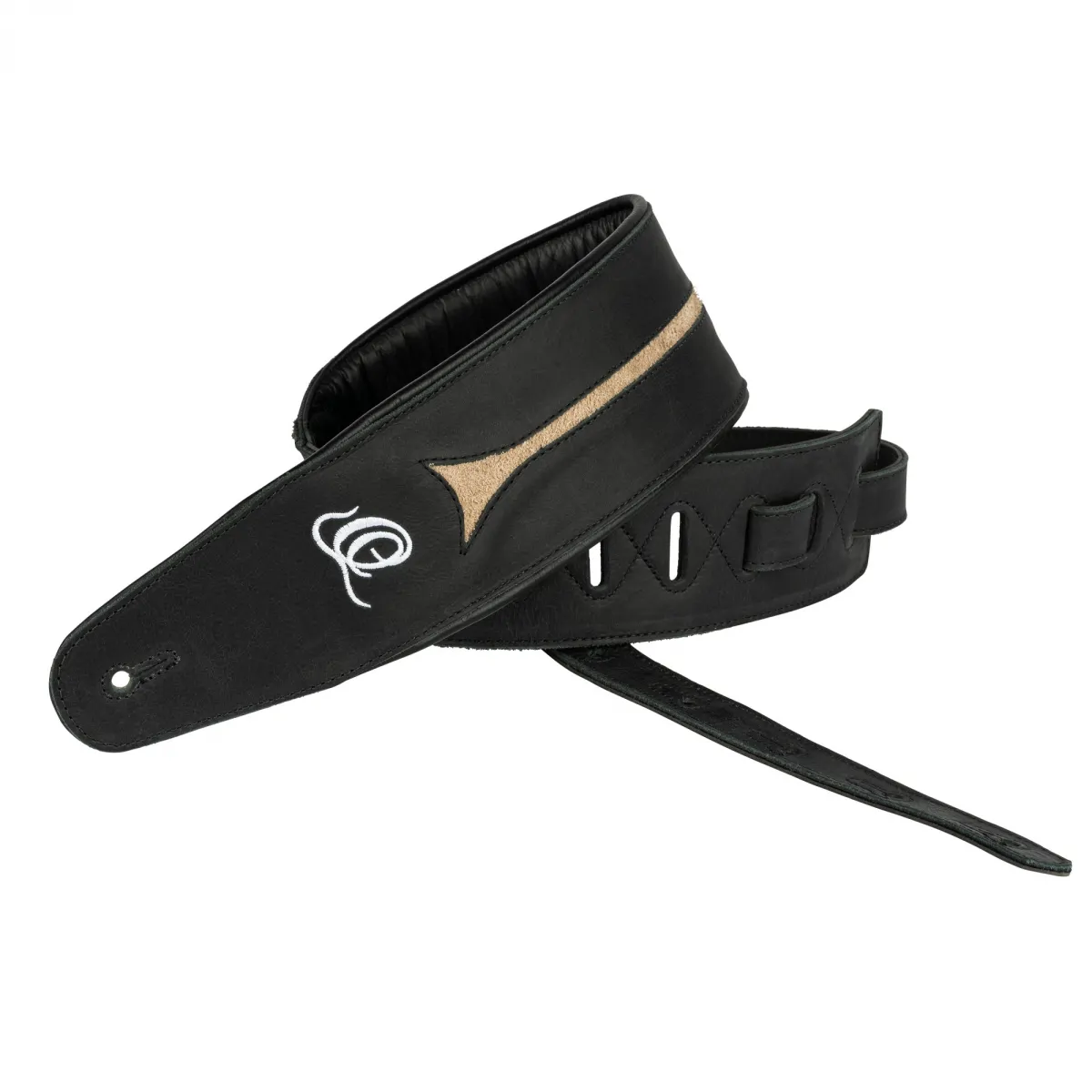 Ortega Ortega OSBS-2 Genuine Leather Bass Strap - Vintage Ash