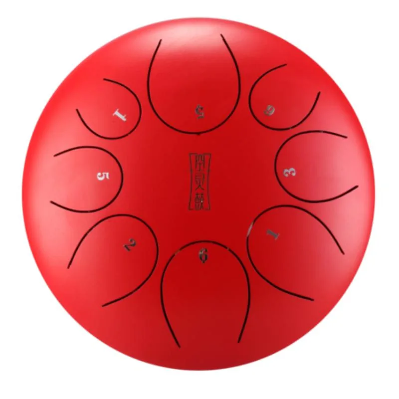 Hluru Hluru Round tongue drum 12" 8 ton TY8-12-Red