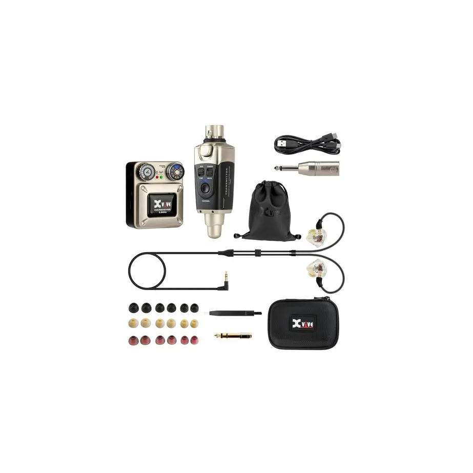 XVive XVive T9 U45 In-Ear Monitor Wireless System 5.8 GHz komplet nadajnik + odbiornik + monitory douszne słuchawki zestaw bezprzewodowy odsłuch - zdjecie 9