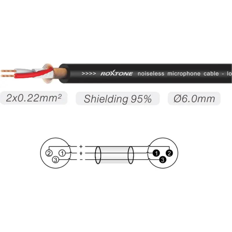 Roxtone Roxtone MMXX600L10 Kabel mikrofonowy - zdjecie 2